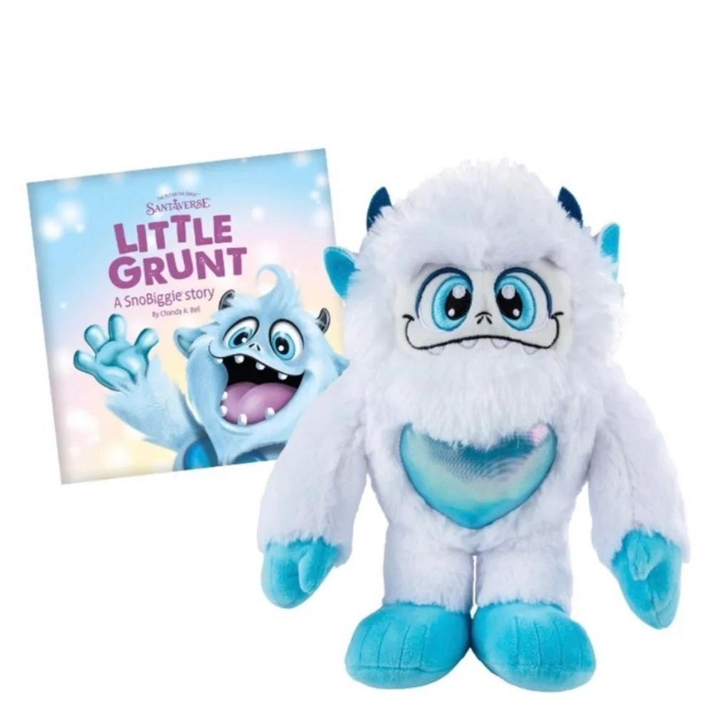 NEW Elf on the Shelf SnoBiggie Little Grunt Yeti Plush Toy and Illustrated Book